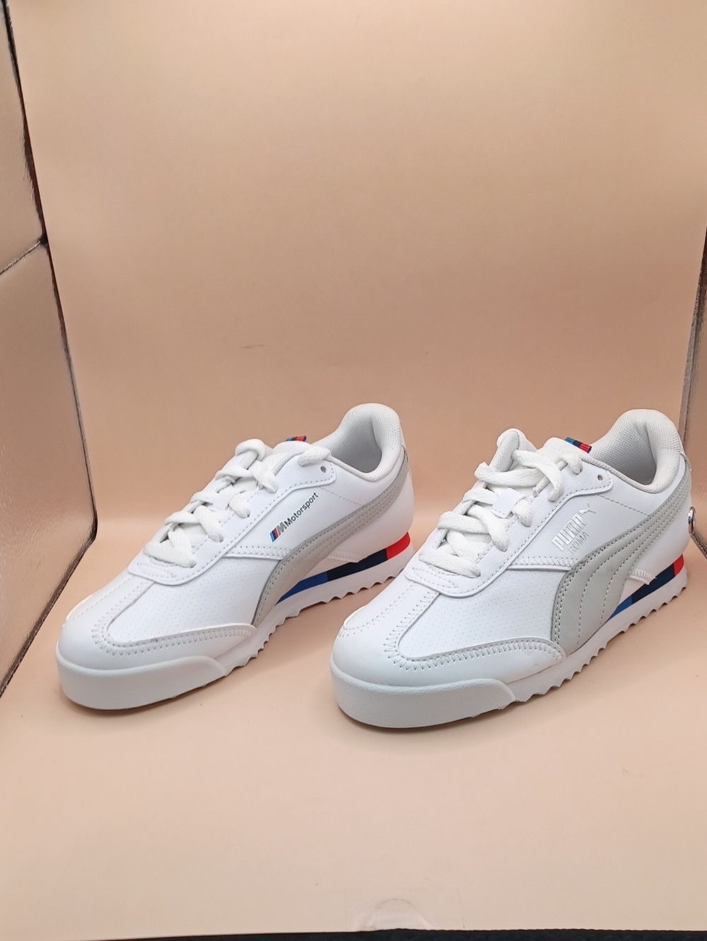 Puma BMW Motorsport X Roma Sneaker-White Youth Size 4C US